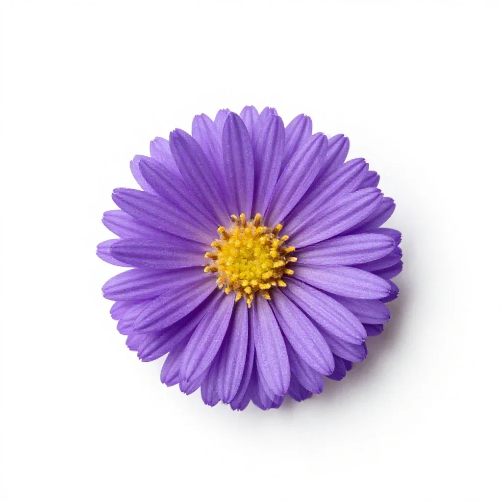 Starved aster isolated on a white background