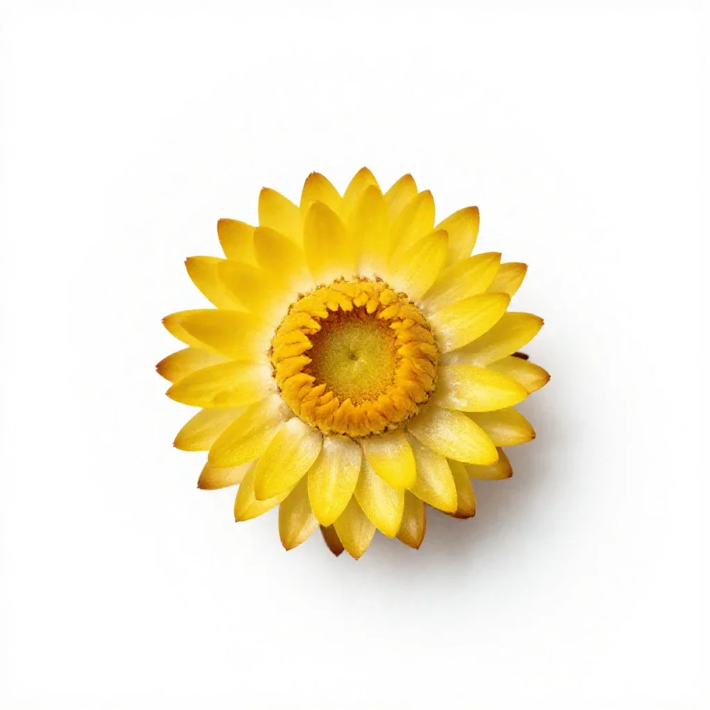 Strawflower isolated on a white background