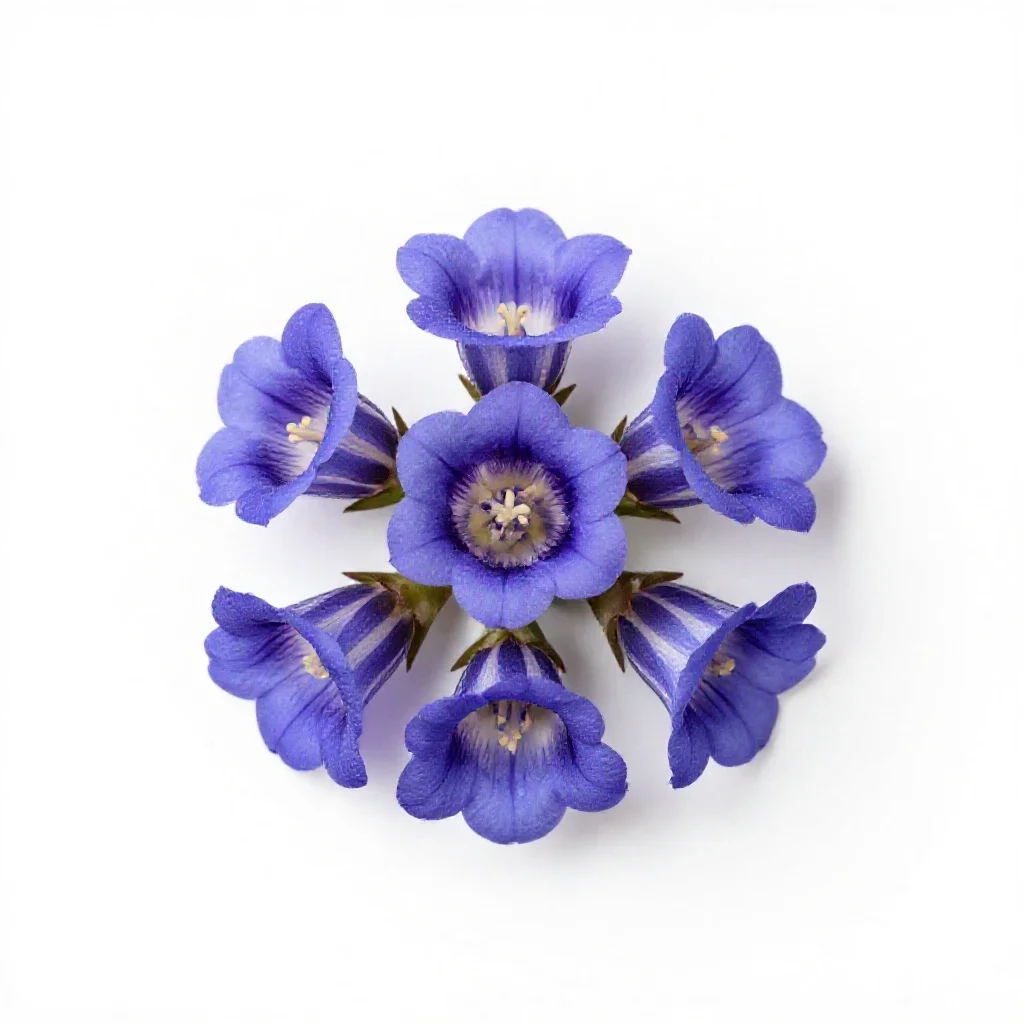 Striped gentian isolated on a white background