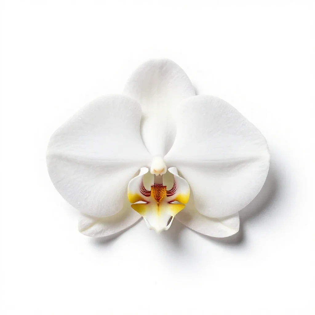 Vanilla orchid isolated on a white background