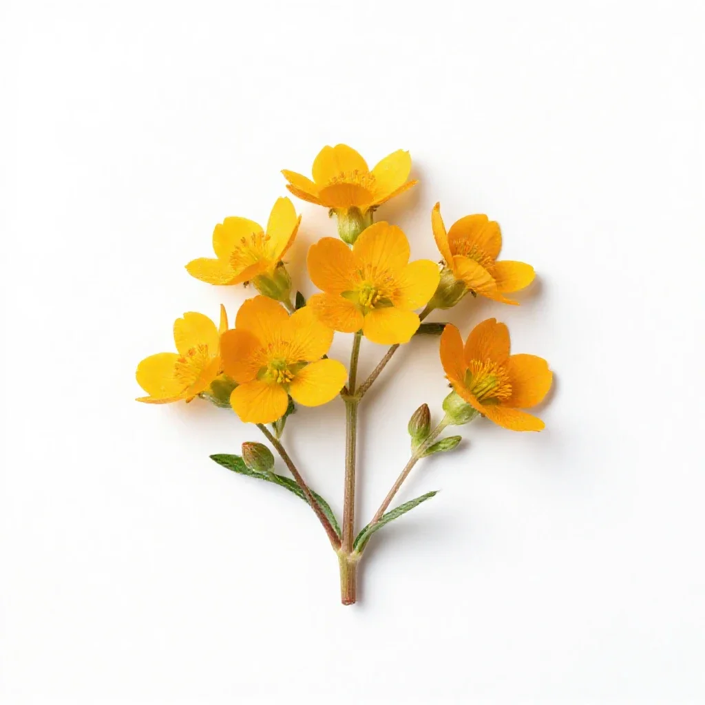 Western wall flower isolated on a white background