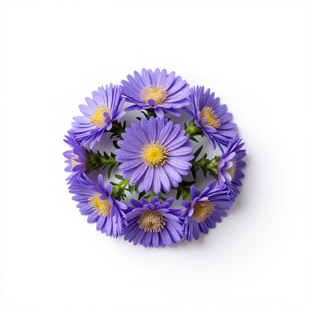 Willow aster isolated on a white background