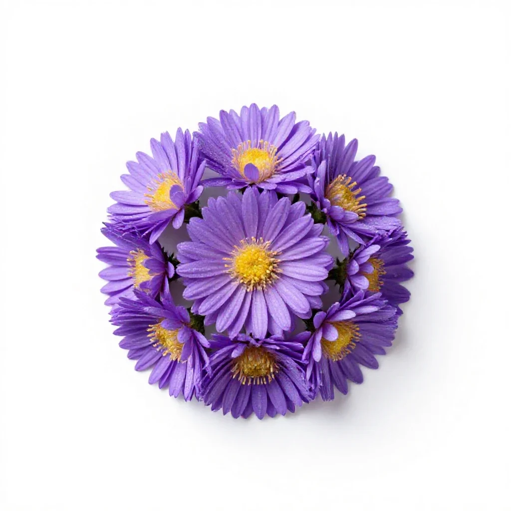 Aromatic aster isolated on a white background