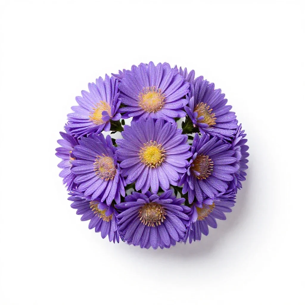 Azure aster isolated on a white background
