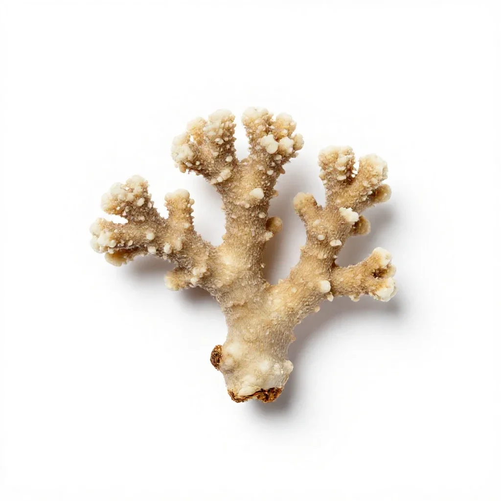 Early coral root isolated on a white background