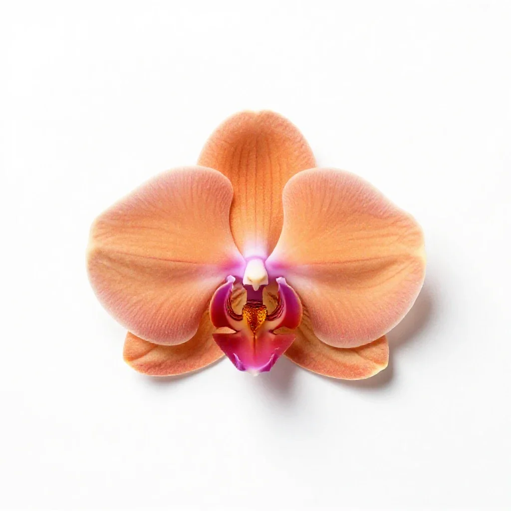 Orange-blossom orchid isolated on a white background