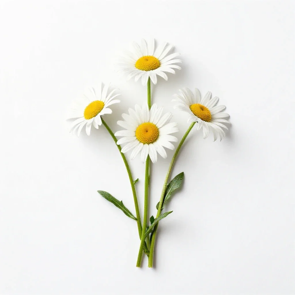 Oxeye daisy isolated on a white background