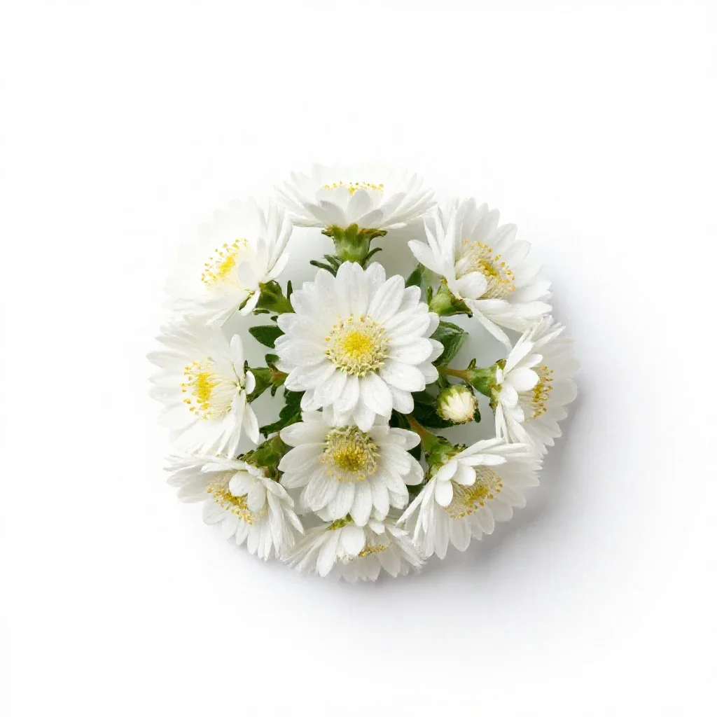 Upland white aster isolated on a white background