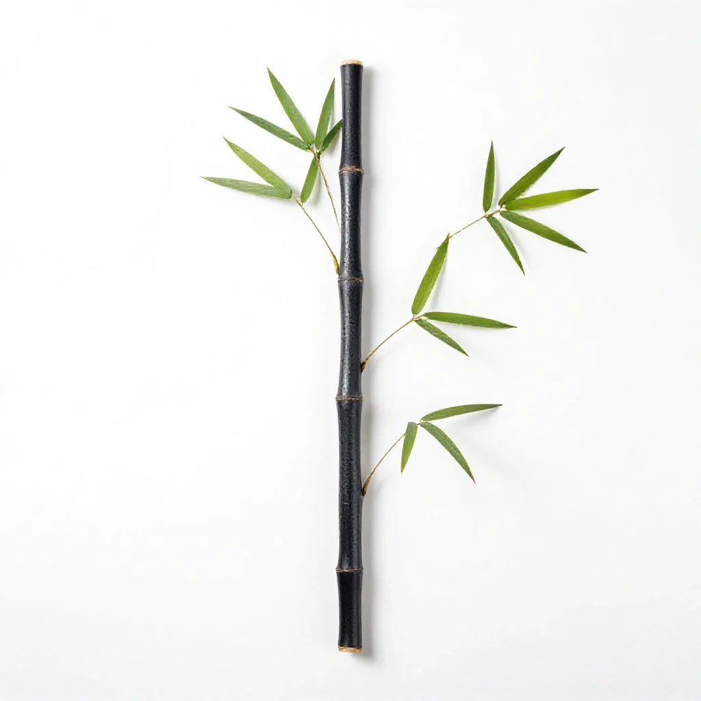 Black bamboo isolated on a white background