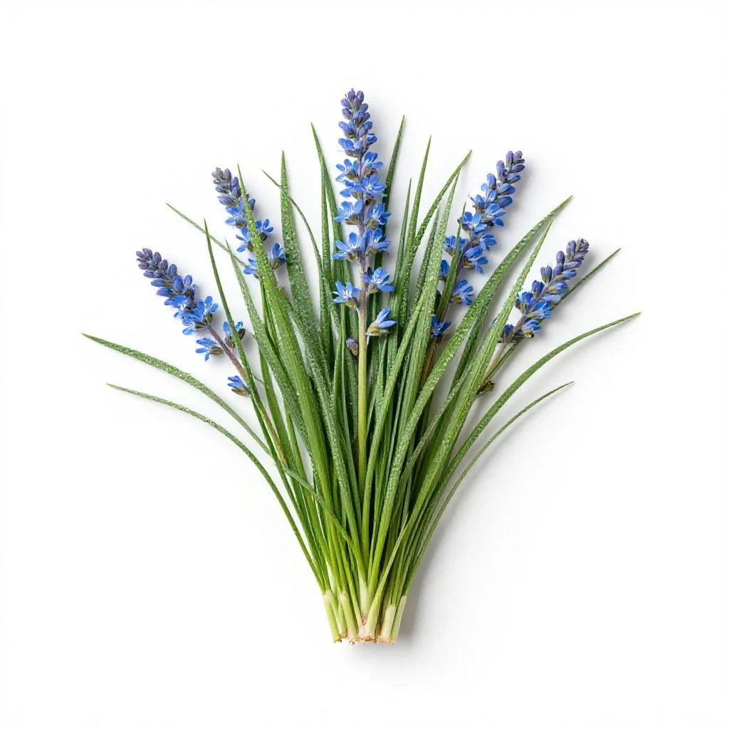 Blue-eyed grass isolated on a white background