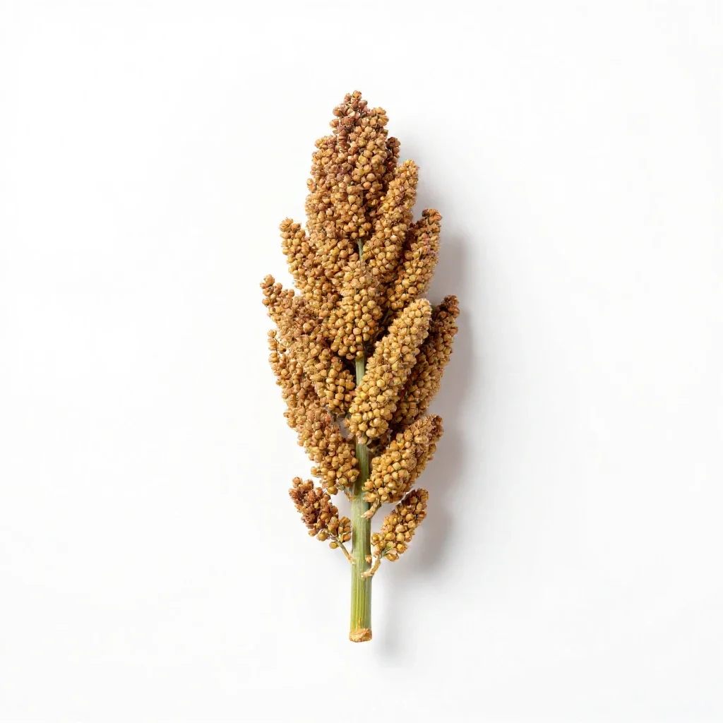 Broomcorn millet isolated on a white background