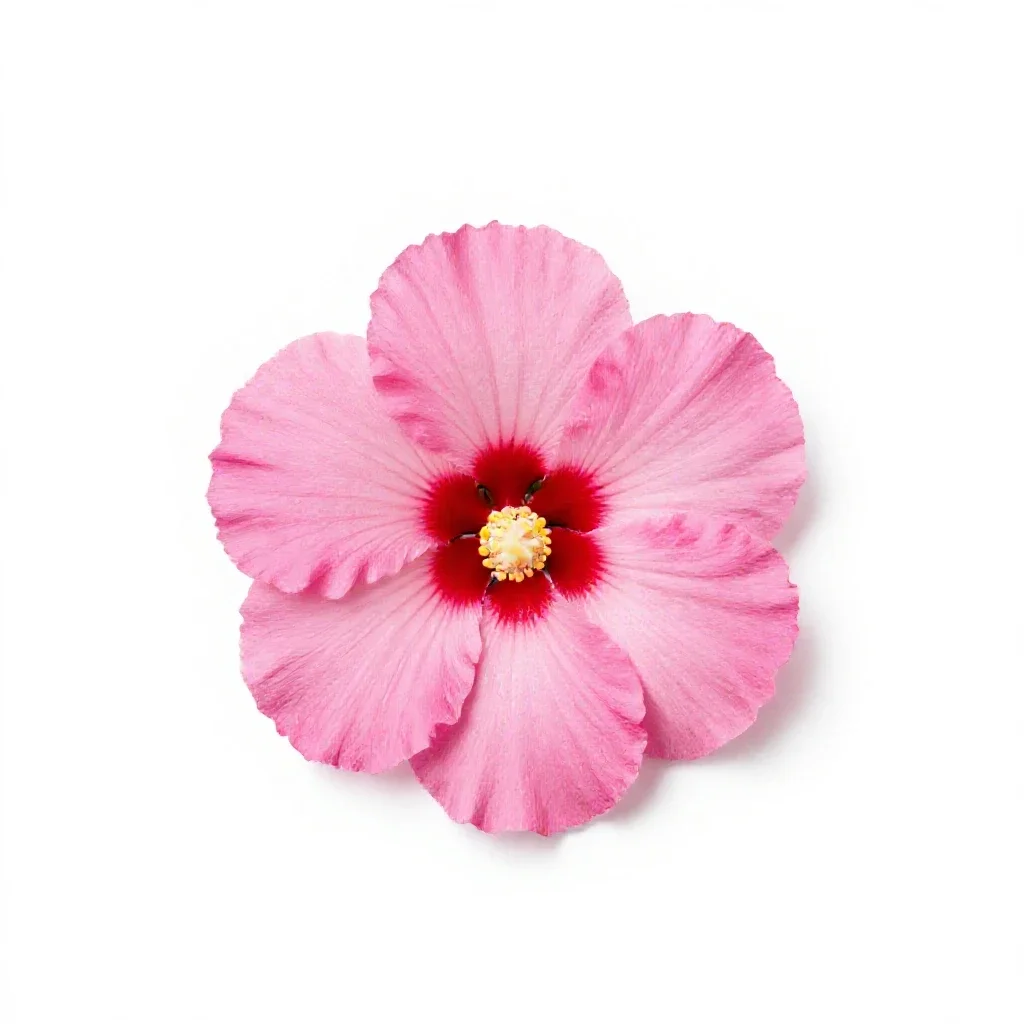 Bush hibiscus isolated on a white background