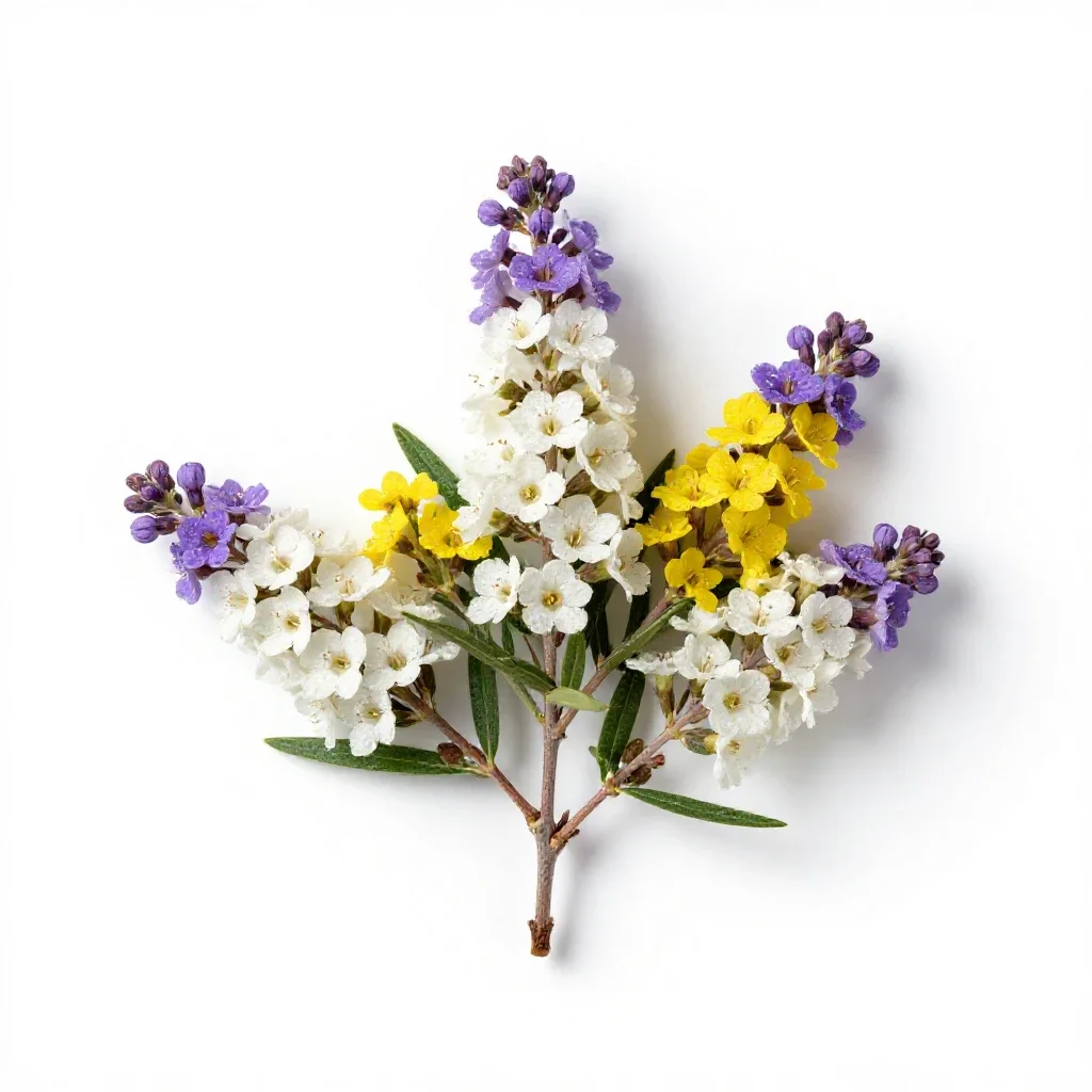 Butterfly bush isolated on a white background