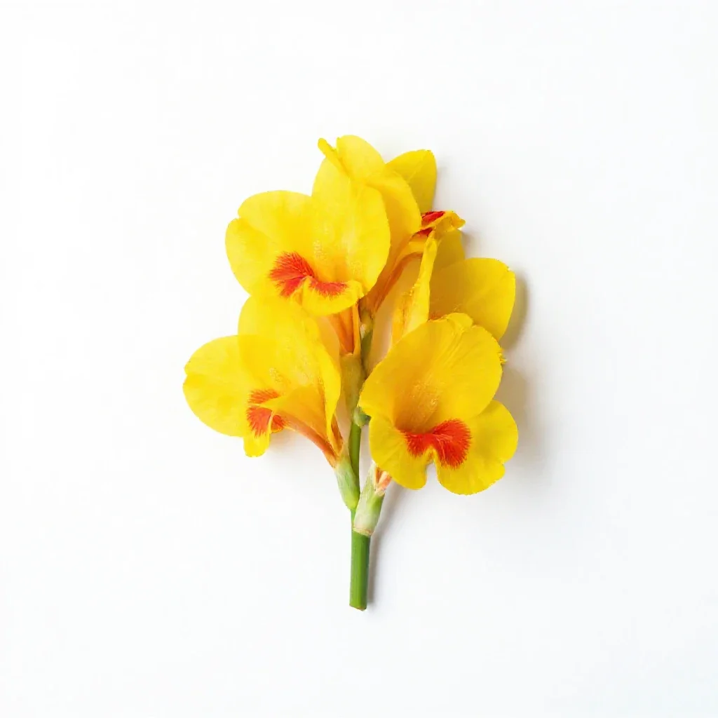 Canna lily isolated on a white background
