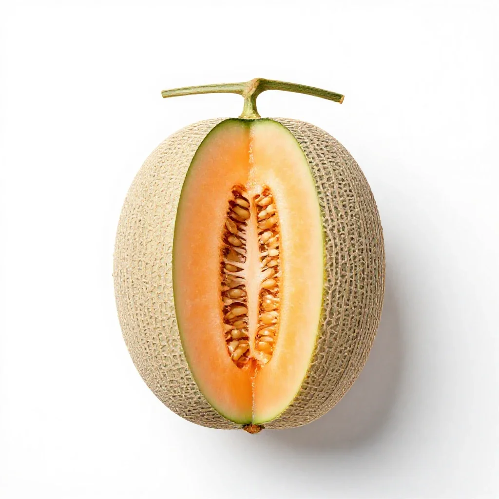 Cantaloupe isolated on a white background