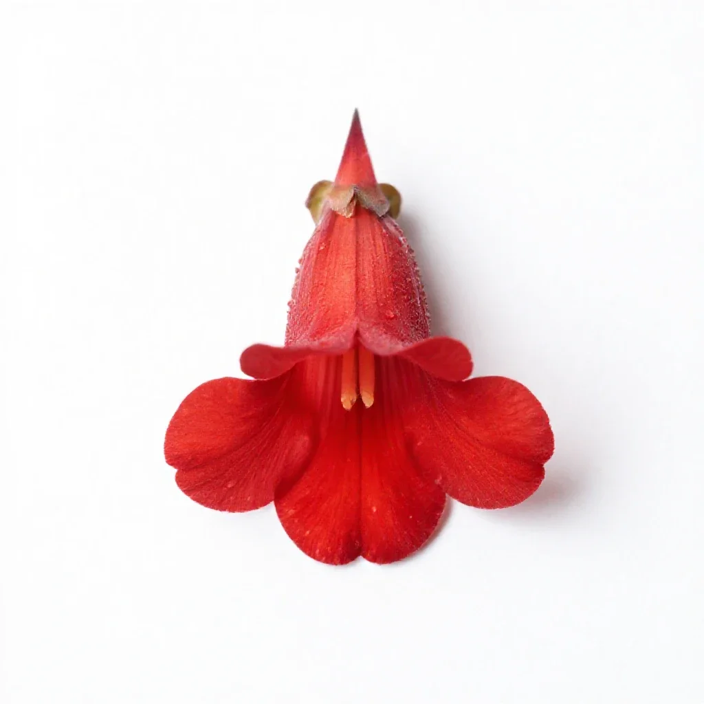 Cardinal flower isolated on a white background