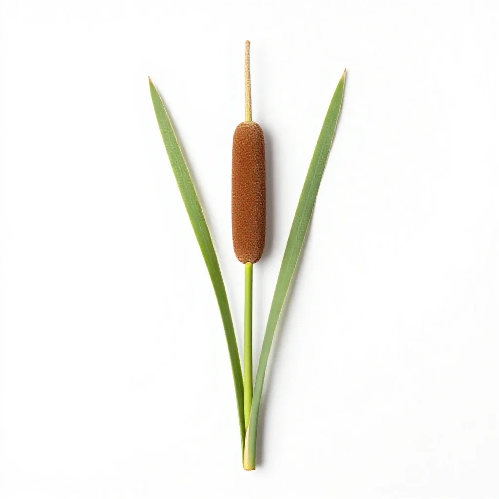 Cattail isolated on a white background