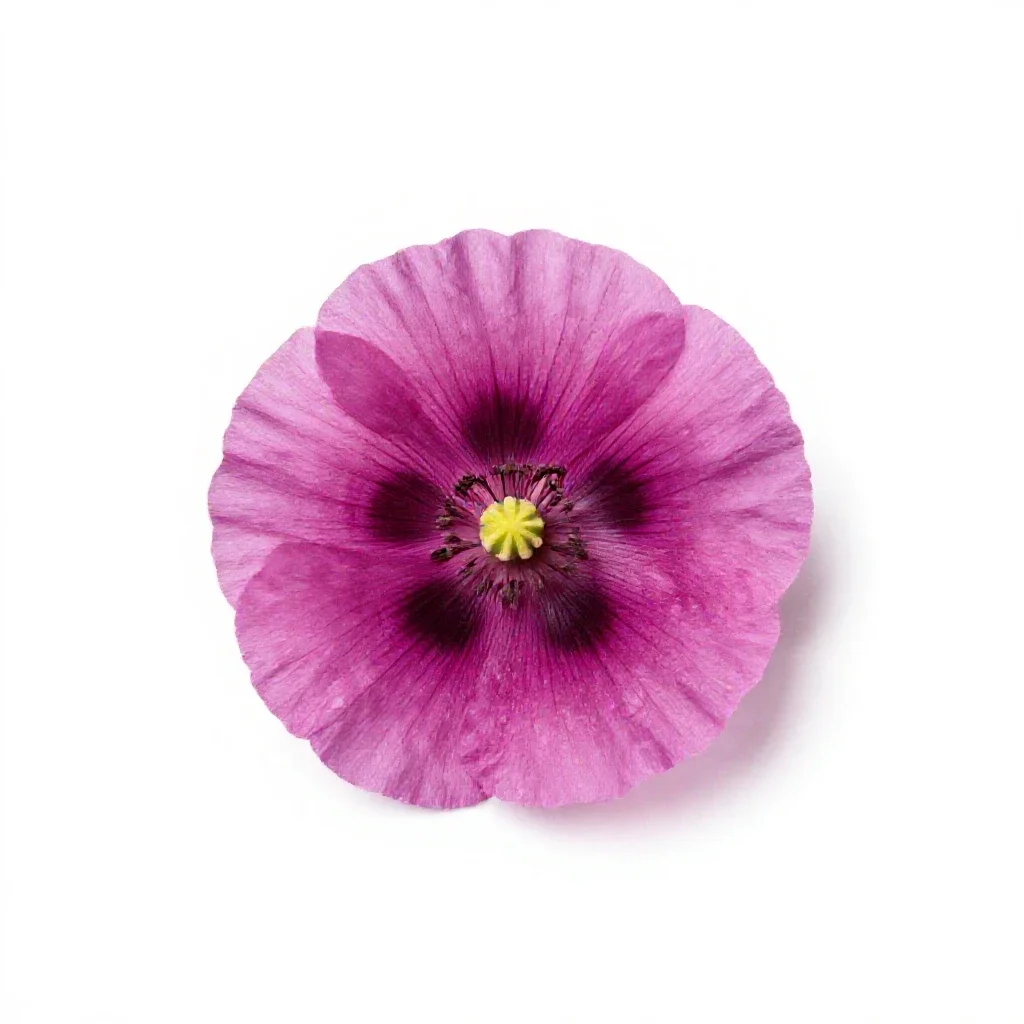 Clustered poppy mallow isolated on a white background
