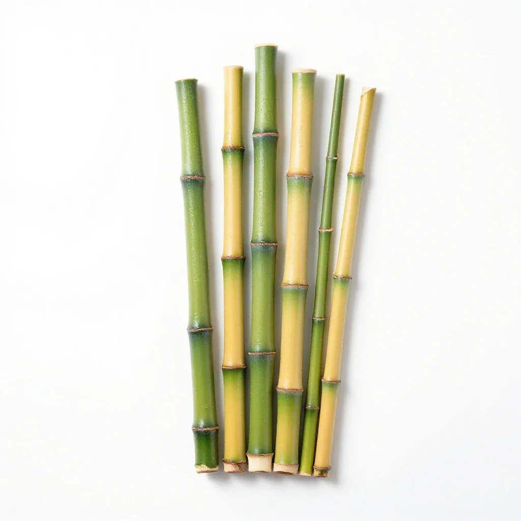 Common bamboo isolated on a white background