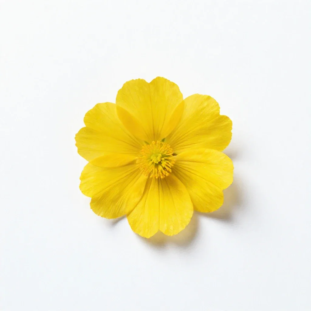 Common evening primrose isolated on a white background