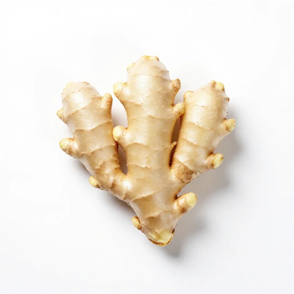 Common ginger isolated on a white background