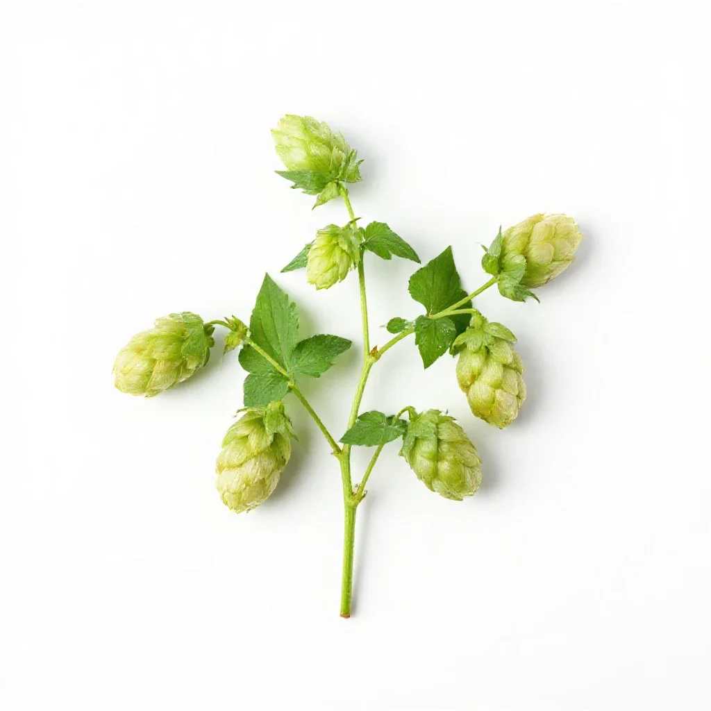 Common hop isolated on a white background
