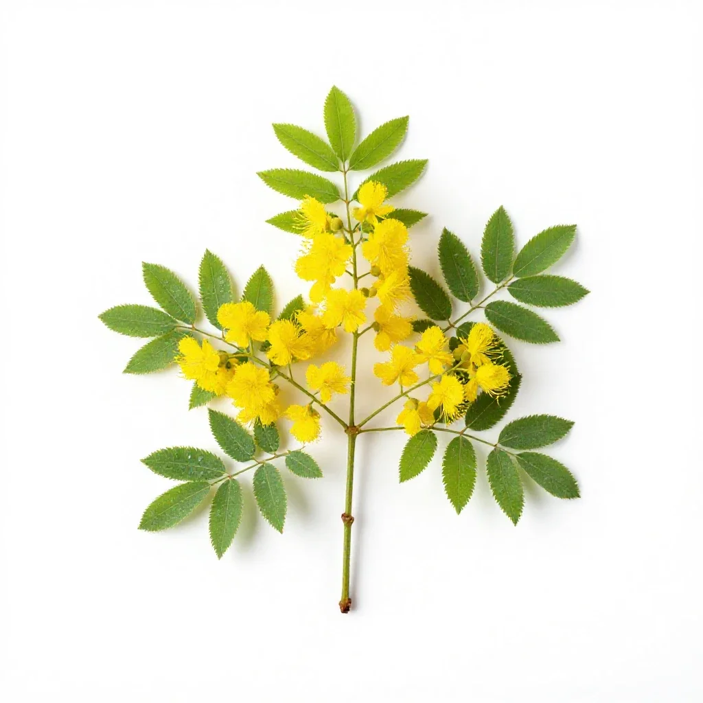 Common laburnum isolated on a white background