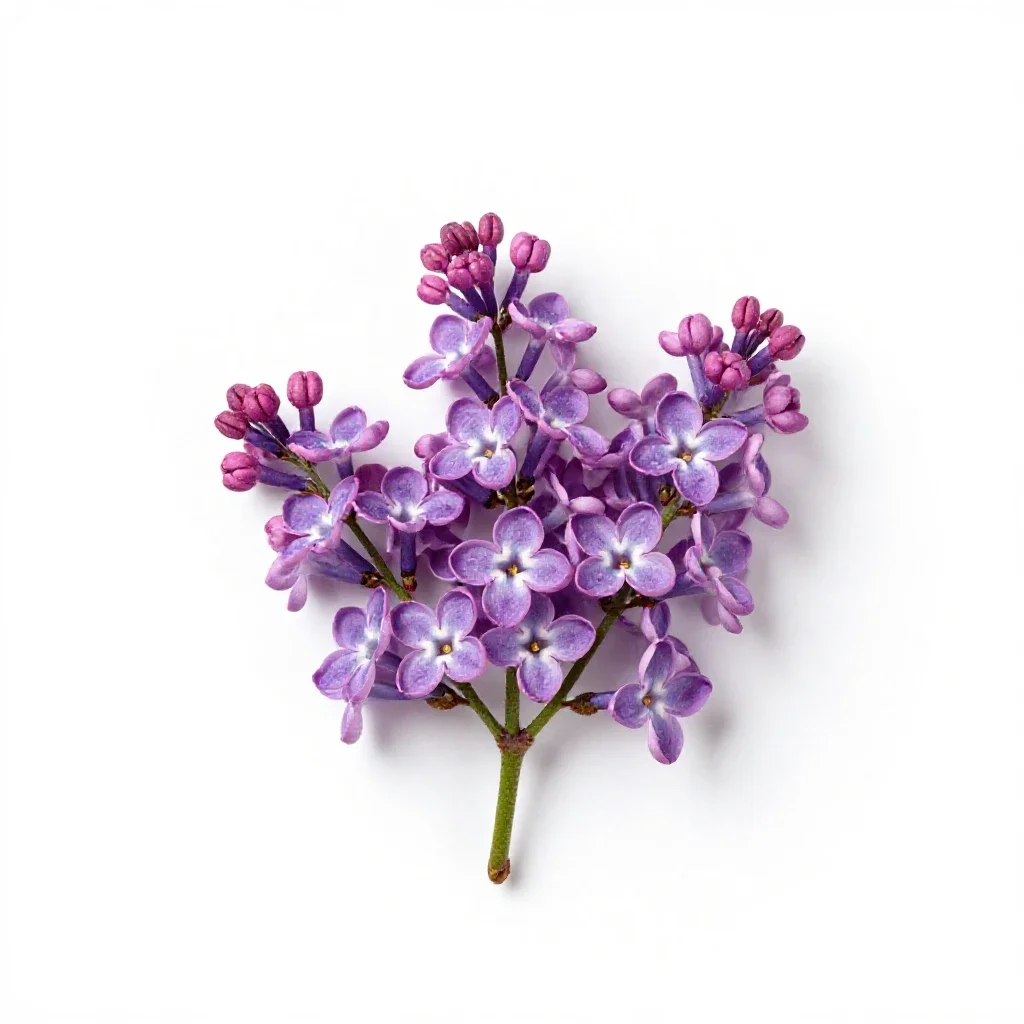 Common lilac isolated on a white background