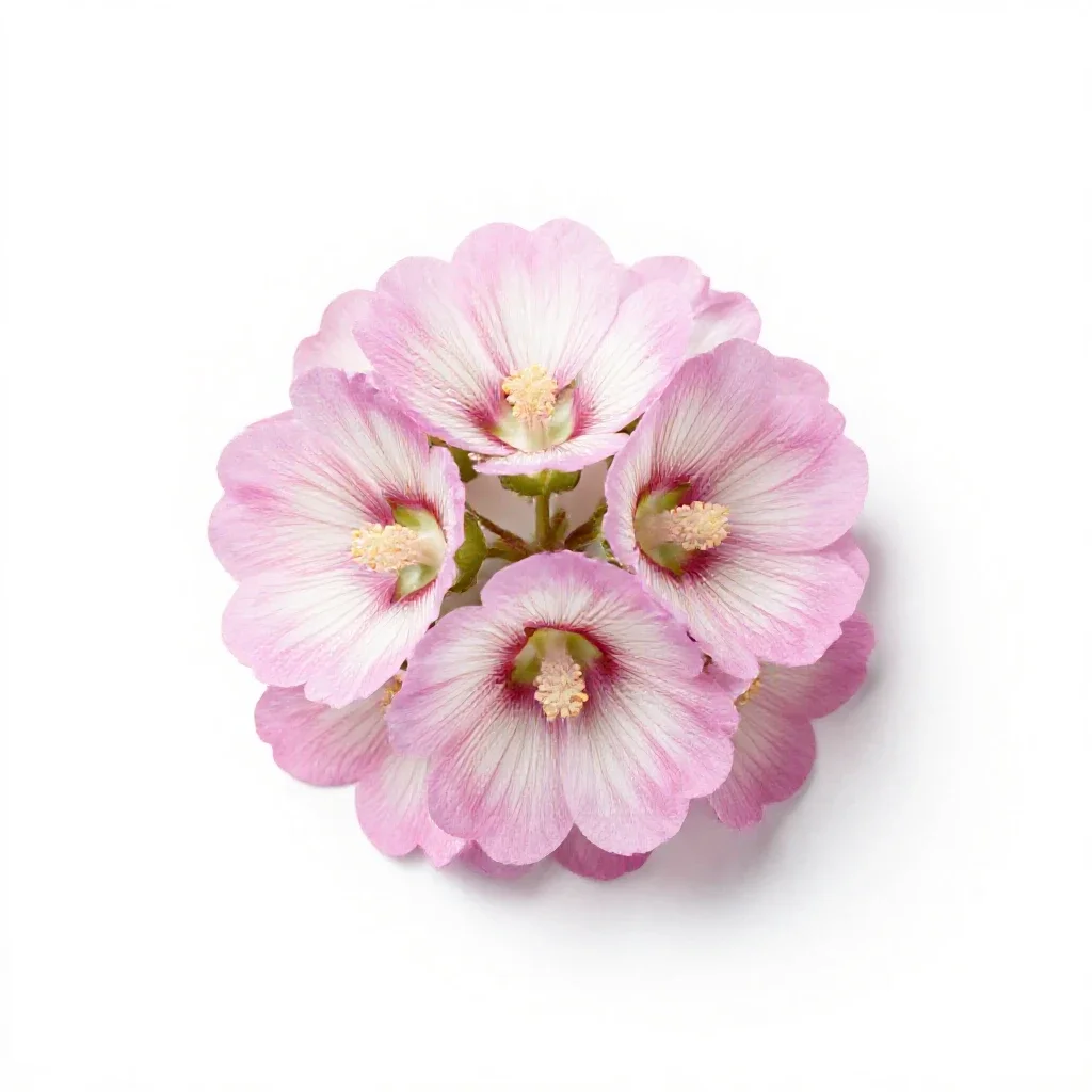 Common mallow isolated on a white background