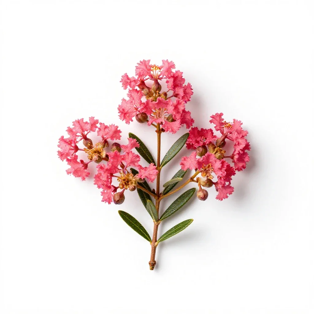 Crape myrtle isolated on a white background