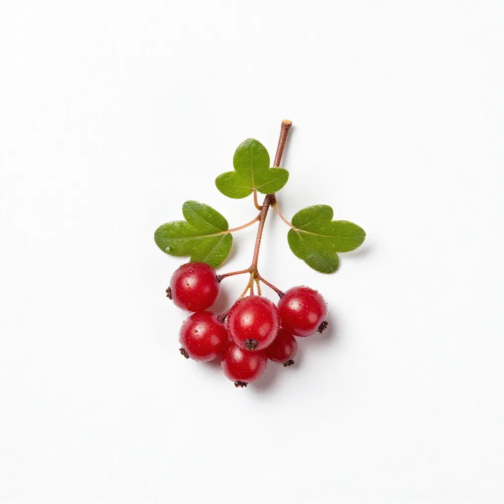 Creeping snowberry isolated on a white background