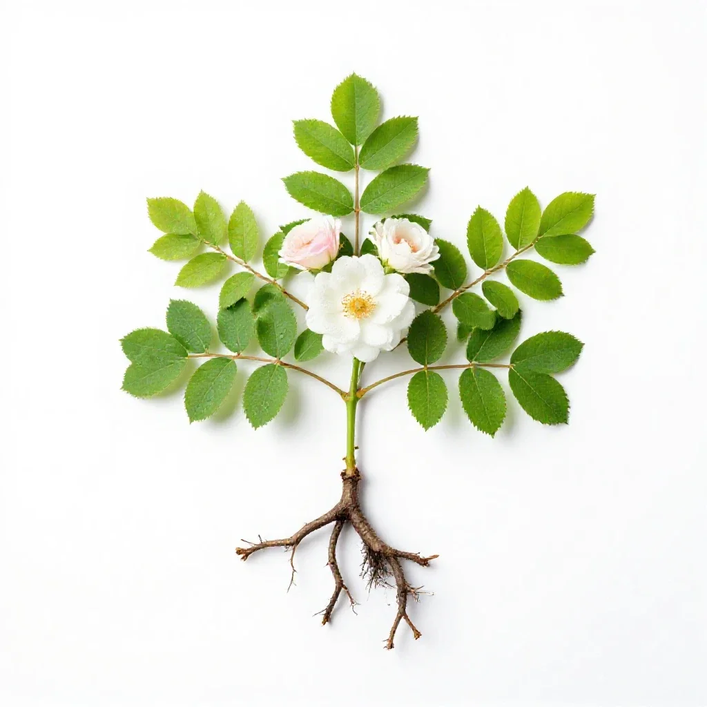 Derris root isolated on a white background