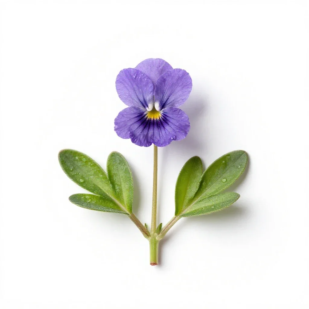 Dog violet isolated on a white background