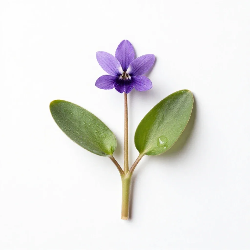 Dogtooth violet isolated on a white background