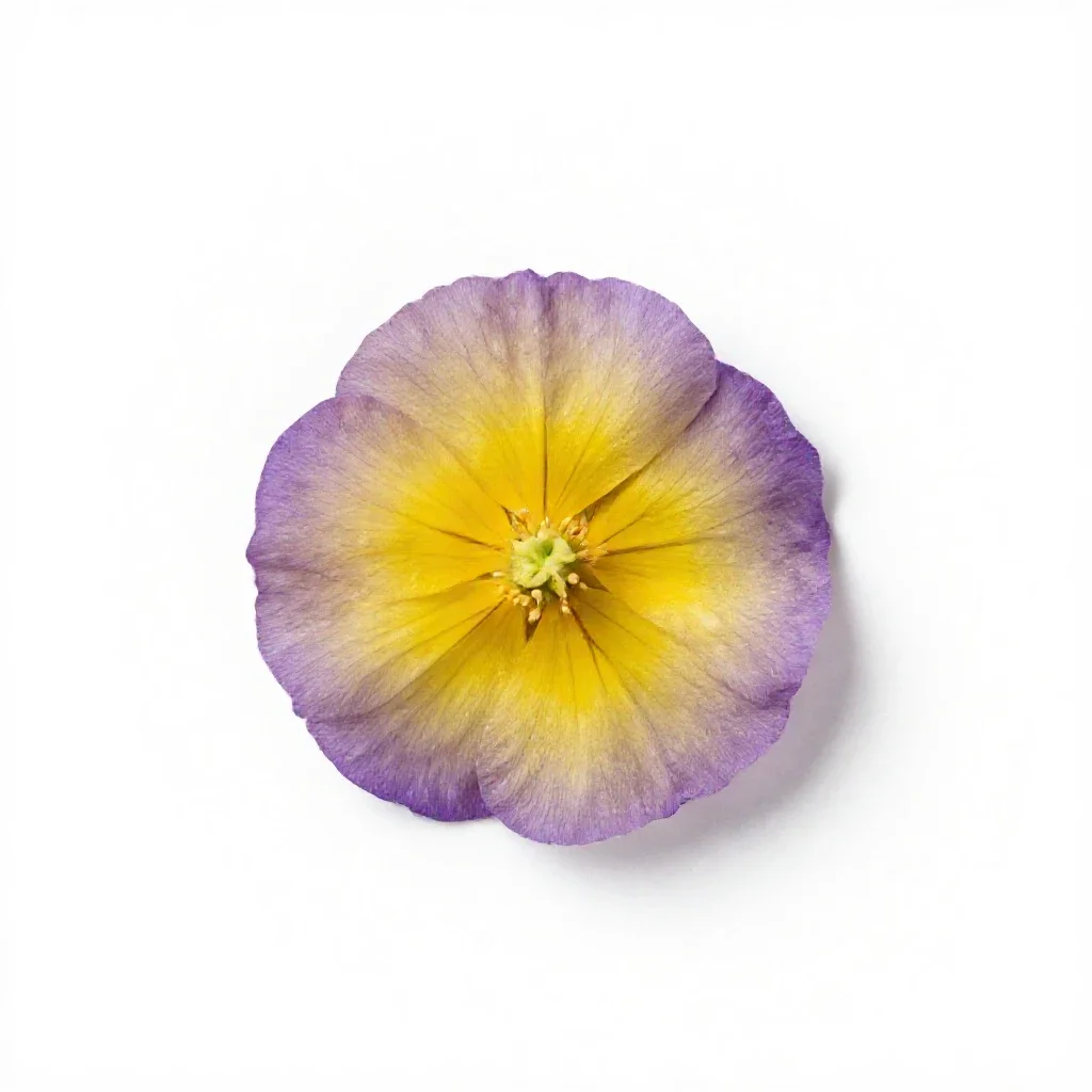 Downy yellow violet isolated on a white background