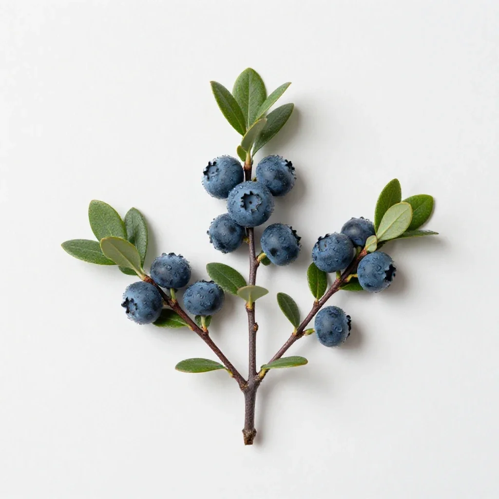 Dryland blueberry isolated on a white background