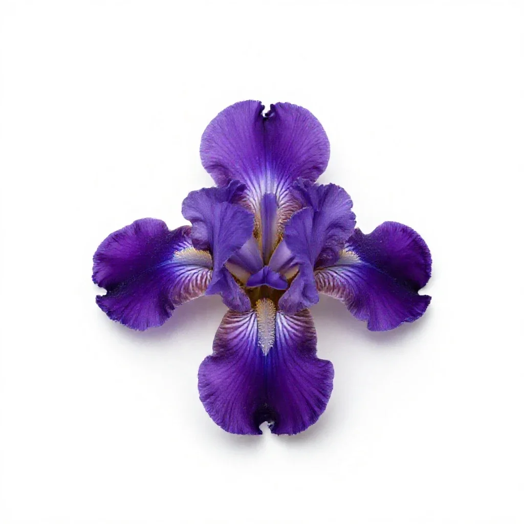 Dwarf iris isolated on a white background