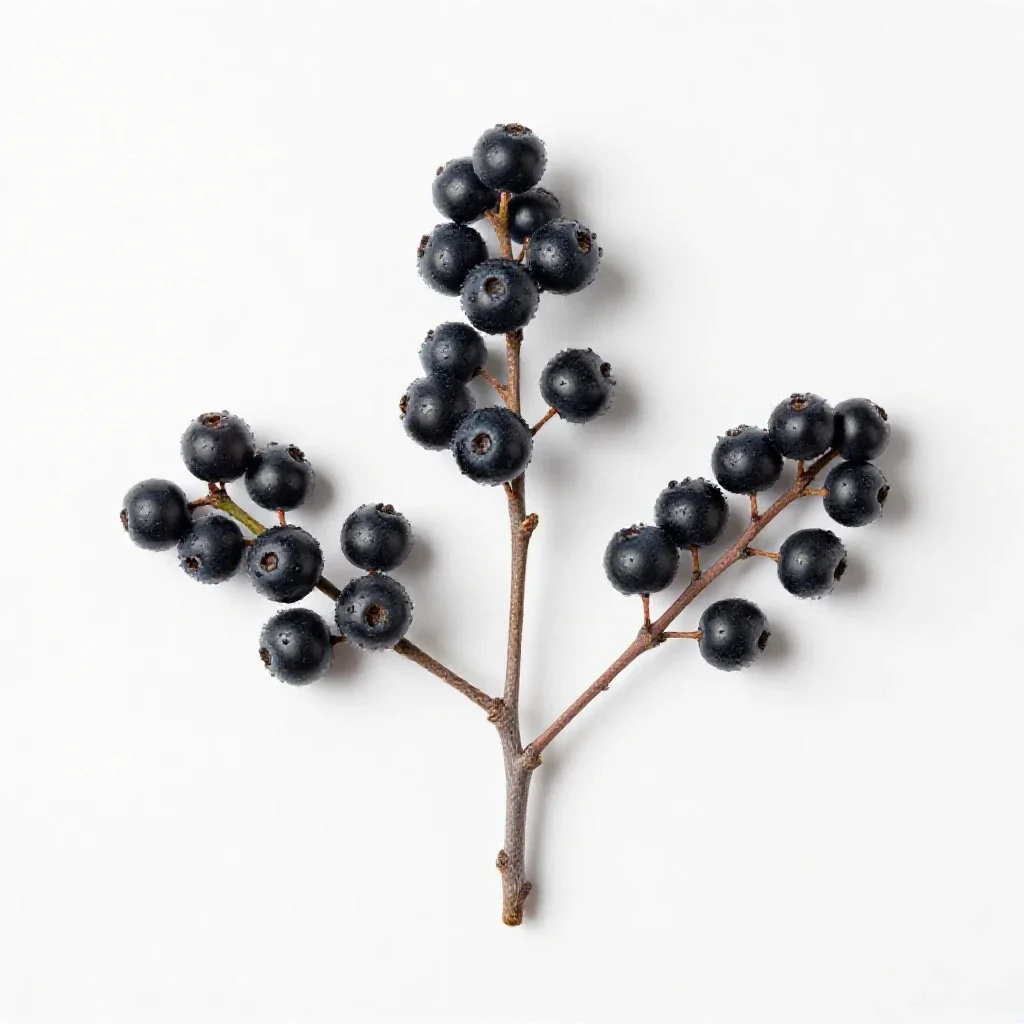 Farkleberry isolated on a white background
