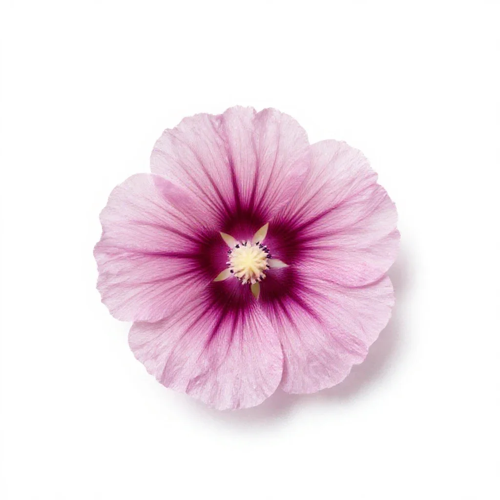 Fringed poppy mallow isolated on a white background