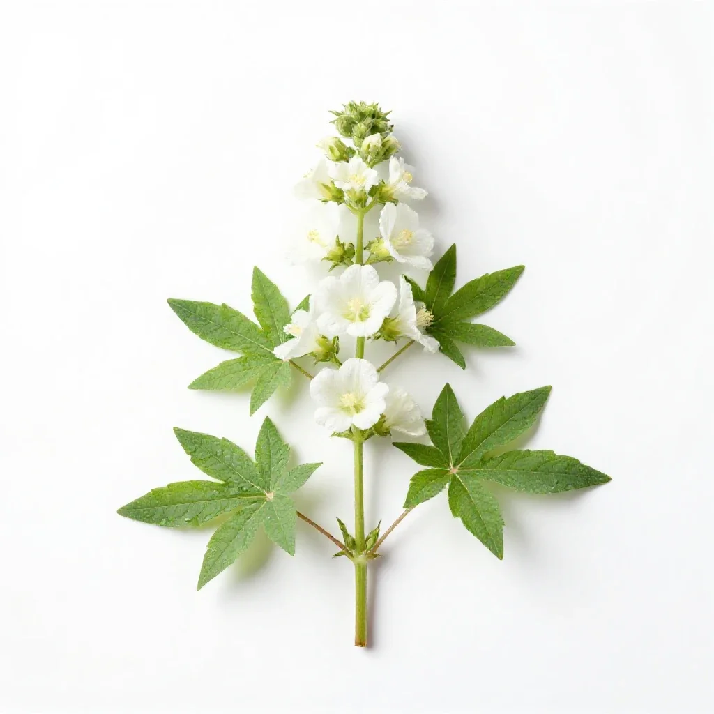 Glade mallow isolated on a white background