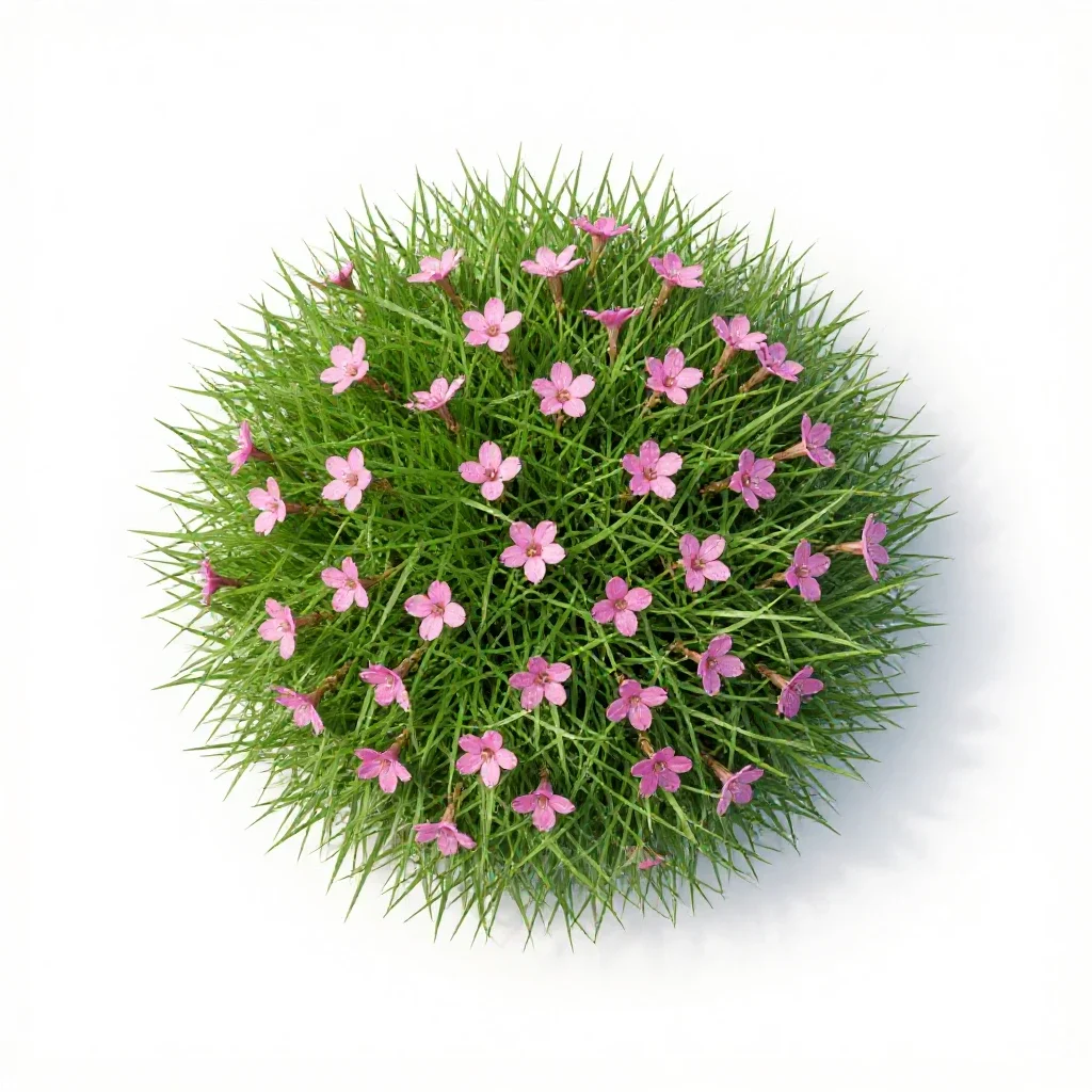 Grass poly isolated on a white background