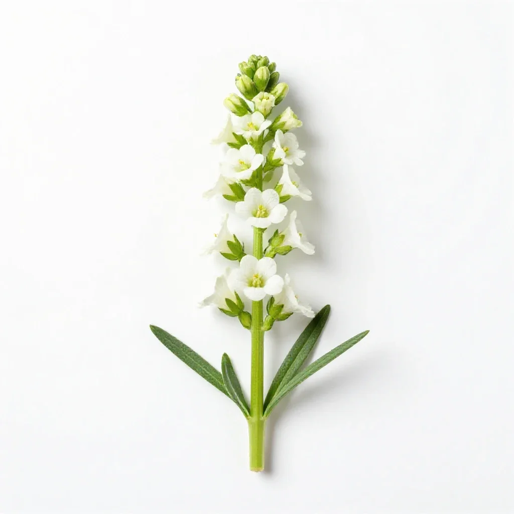 Green gentian isolated on a white background