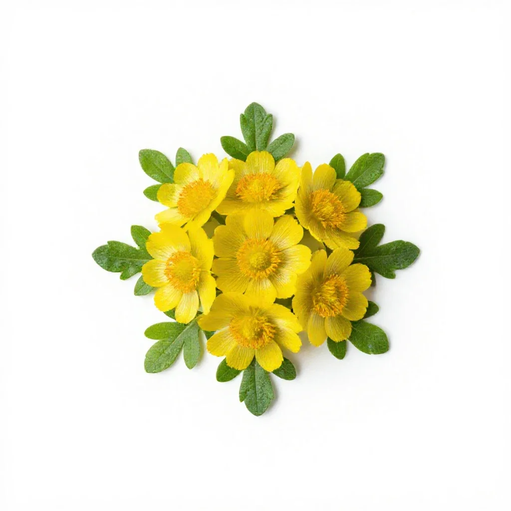Helianthemum isolated on a white background