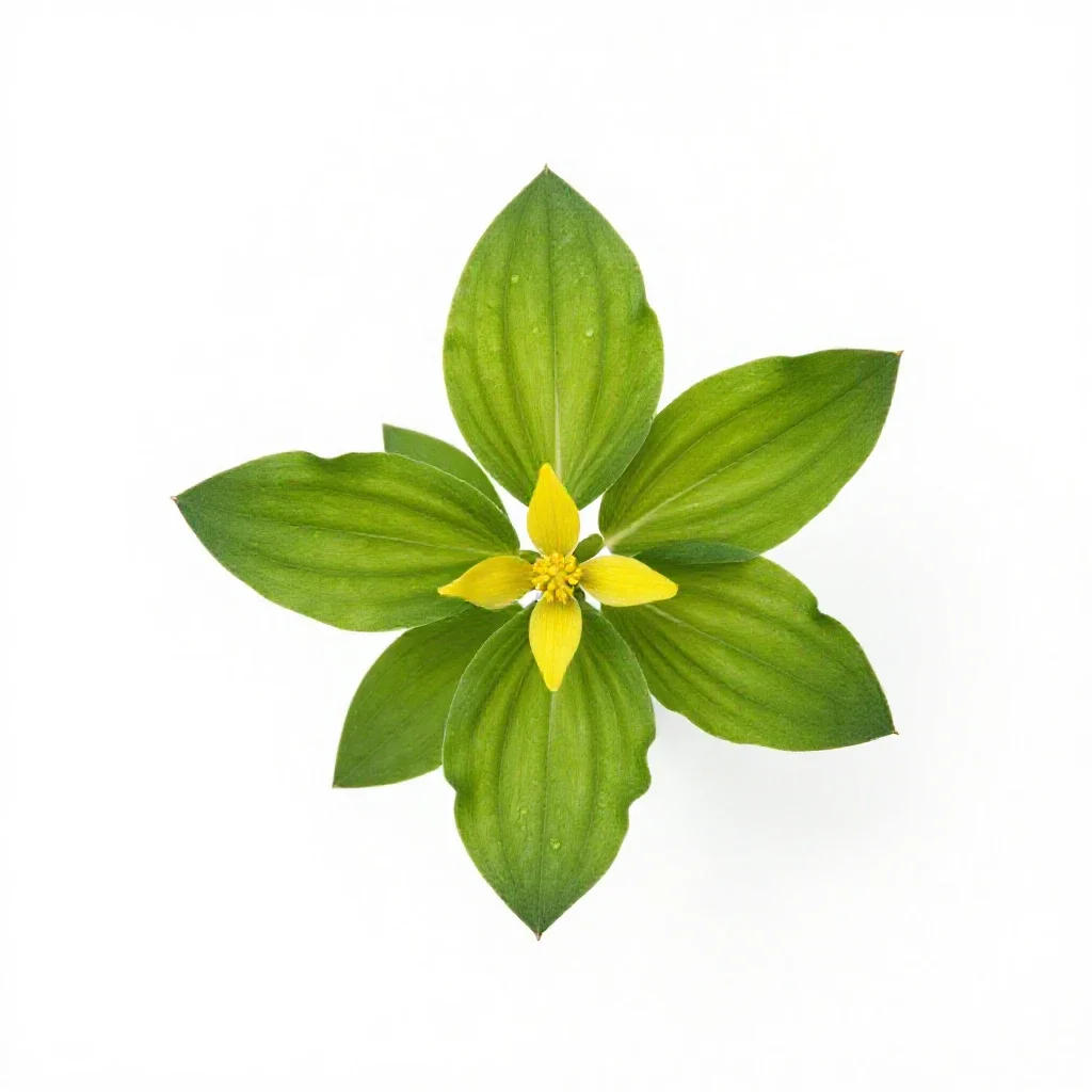 Herb Paris isolated on a white background
