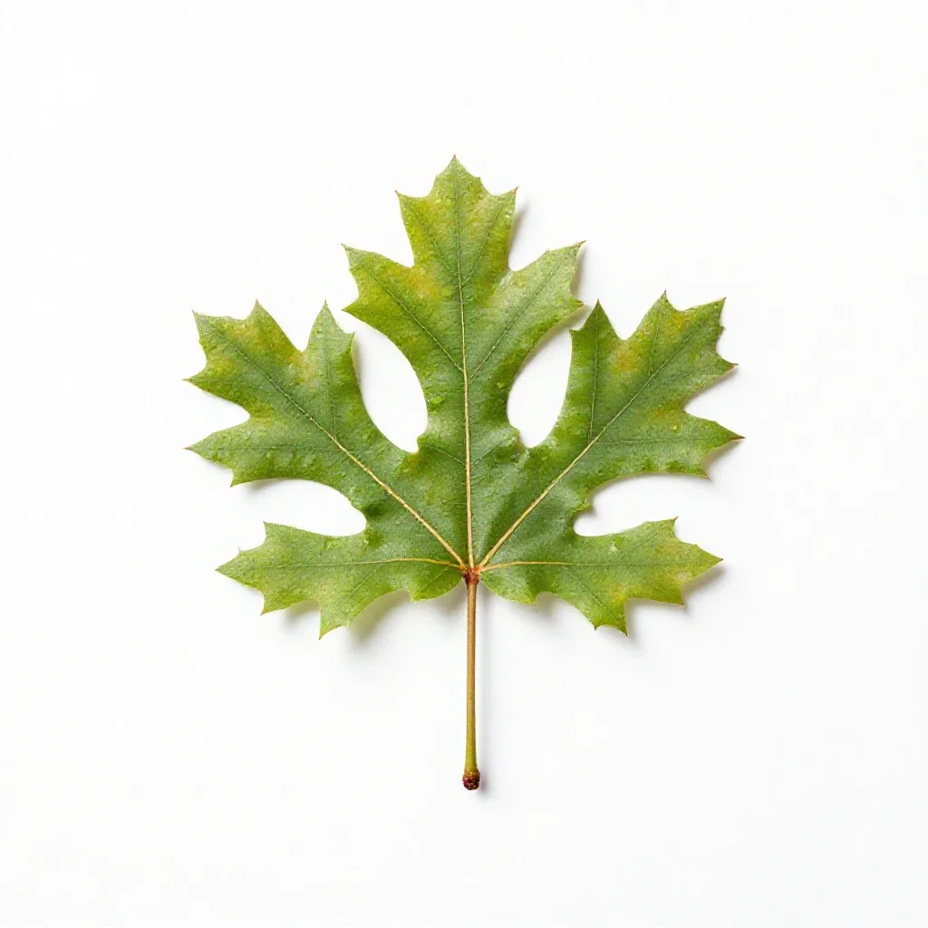 Huckleberry oak isolated on a white background