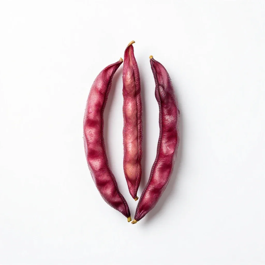 Hyacinth bean isolated on a white background
