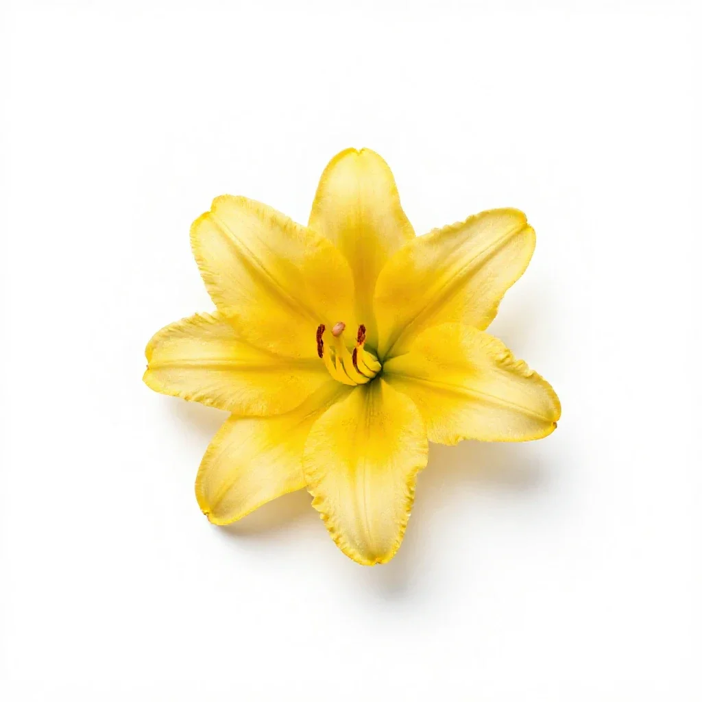 Lemon lily isolated on a white background