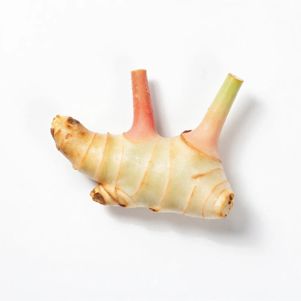Lesser galangal isolated on a white background