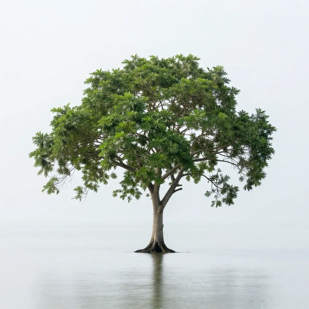 Mahoe isolated on a white background