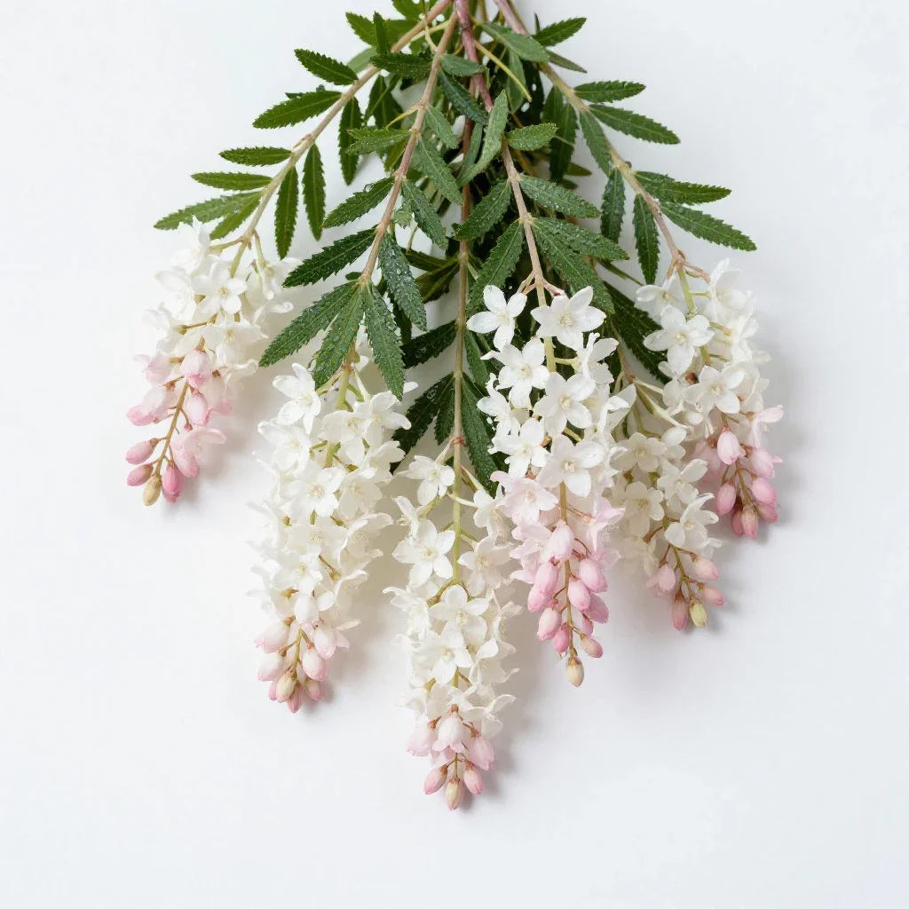 Marsh andromeda isolated on a white background